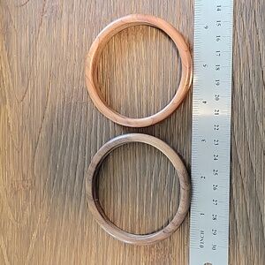 Hand-turned wooden bangles